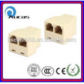 Alta calidad ABS RJ11 hembra a hembra conector de teléfono jack adaptador divisor